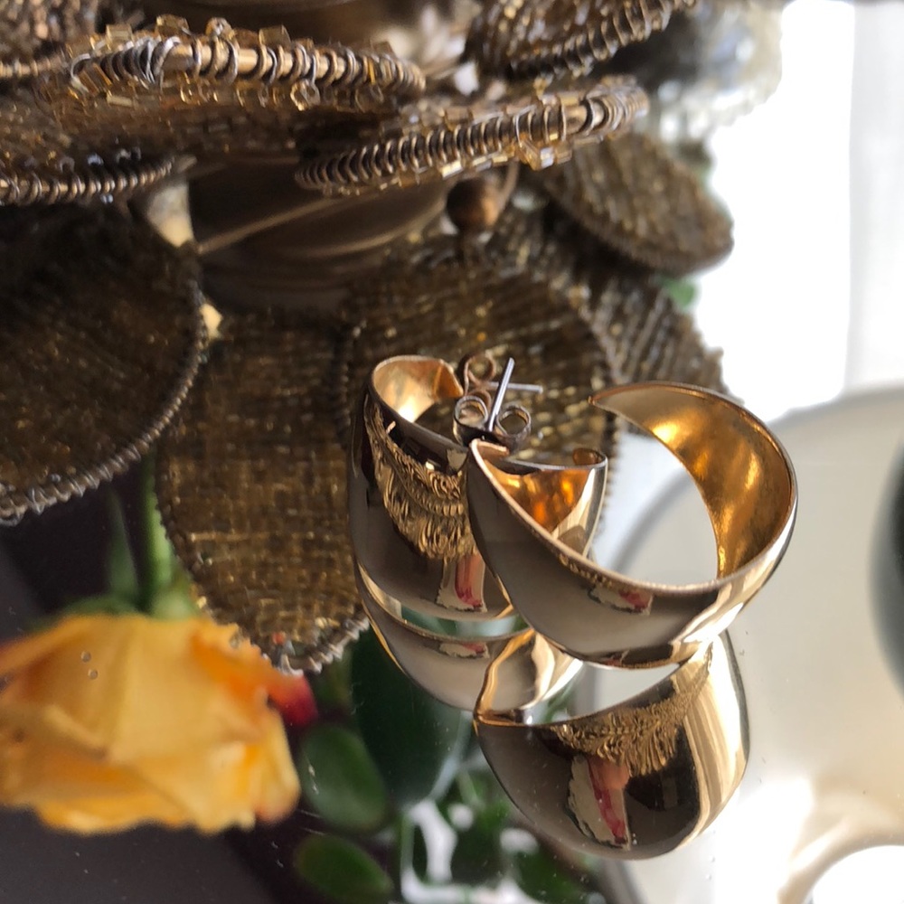 Gold hoop earrings